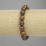 Tiger's Eye Faceted Bead Bracelet, diameter 10mm, stretch length 18cm