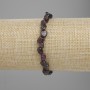 Garnet faceted bead bracelet, 5-8×5-7mm, stretchy, length 18cm