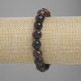 Garnet Beaded Bracelet with faceted rounds, diameter 10mm±, length 18cm±, stretch