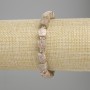 Pisolite Bead-Set Crystal Cube Bracelet, 8x8mm+- facets, 3mm+ seed beads, 18cm+- length