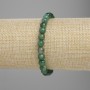 Emerald Bead Bracelet smooth round beads 6mm diameter ±, length 18cm ± stretch