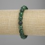 Emerald Bead Bracelet smooth ball, 8mm diameter ±, length 18cm ± stretch