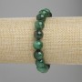 Emerald Bead Bracelet, smooth round beads 10mm Ø, stretch length 18cm ±