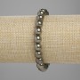 Pyrite Bracelet Smooth Beads, 8mm diameter ±, 18cm length ±, Stretch