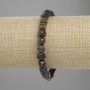 Jasper Bracelet Dragon's Blood Garnet Cubed Bead, Ø7×7mm, 18cm Stretch Bracelet