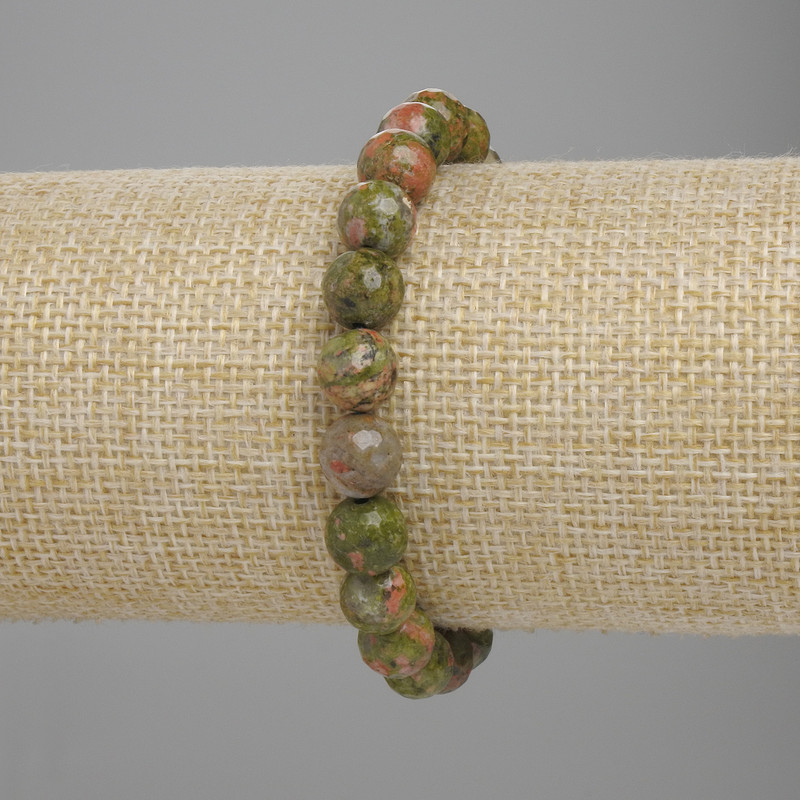 Jasper Chrysophrase Beaded Grenulated Bead Bracelet, Ø8mm+, length 18cm+, stretch