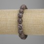 Coffee Jasper Beaded Round Bracelet, 10mm diameter beads, 18cm length, stretchy