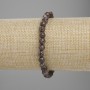 Bracelet Coffee Jasper Faceted Bead, 6mm diameter, 18cm length, stretchy