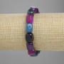Agate Bead Bracelet 12-13, 5x9-9, 5mm+-, length 18cm+- stretch
