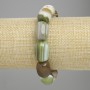 Agate Barilo Beaded Bracelet, diameter 17-18×12-13mm, +-, length 18cm +-, stretch