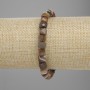Agate Beaded Cubic Bracelet, 6x6mm diameter cubes, 18cm length, stretch