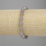 Bracelet Smoky Quartz Agate Faceted Diamond Shape, 8x7mm, Diamond 18cm Stretch