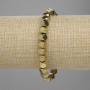 Bracelet Hematite Multicone 5.5×5.5 mm, 5 mm+- color golden, length 18 cm+- stretch