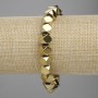 Hematite bracelet multifaceted 8x8mm+- colour gold, length 18cm+- stretch