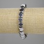 Hematite Beaded Bracelet Multifreedge 8x8mm+- colour silver, length 18cm+- stretch