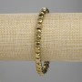 Bracelet Hematite Cube, diameter 5.5x5.5x5 mm±, colour golden, length 18 cm±, stretch