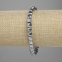 Bracelet Hematite Cube, diameter 5, 5×5, 5mm±, colour silver, length 18cm±, stretch