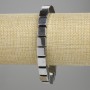 Hematite Cube Bracelet, diameter 8x8mm±, colour silver, length 18cm±, stretch
