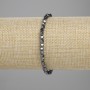 Bracelet Hematite multifaceted, diameter 3.5×4mm ±, length 18cm ± stretch
