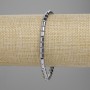 Bracelet Hematite Cylinder 5×4mm+- colour silver, length 18cm+- stretch