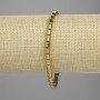 Hematite Cylinder Bracelet 5×4mm+- gold colour, length 18cm+- stretch