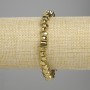 Hematite Bead Stretch Bracelet 6–8, 5x4–4, 5mm+ Gold Colour, 18cm+