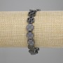 Hematite Clover Bracelet 10x10mm+-, length 18cm+- stretch