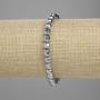 Bracelet Hematite Faceted Bead 6mm+- colour silver, length 18cm+- stretch
