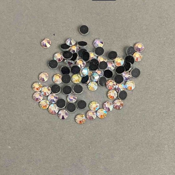 Multicolour rhinestones with cold-fixation, diameter 4mm±, pack/ approx. 70g