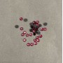 Rhinestones with cold glue fixation, pink color, 4mm diameter ± pack /15g