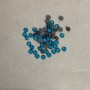 Blue clear rhinestones with cold fixation, diameter 4mm ± pack /15g (+ -)