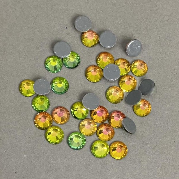 Multicolor Rhinestones with Cold-Fixation, 6mm diameter, pack / approx. 295g