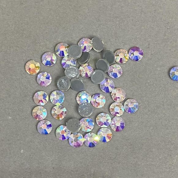 Rhinestones with cold-bonding rainbow colour, diameter 5mm± pack /275g (+ -)