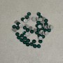 Green hot-fix rhinestones, 5mm diameter (+-), pack / 280g (+ -)