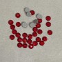 Red hot-fix rhinestones, 5 mm dia ±, pack 250 g (+/-)