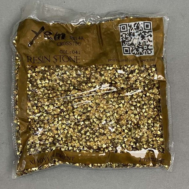 Yellow Rhinestones 4mm for Decoration (pack ~75g ±)