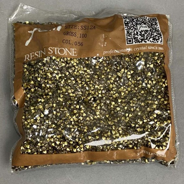 Gray rhinestones, stones colour gray, diameter 3mm± pack /105g (+ -)