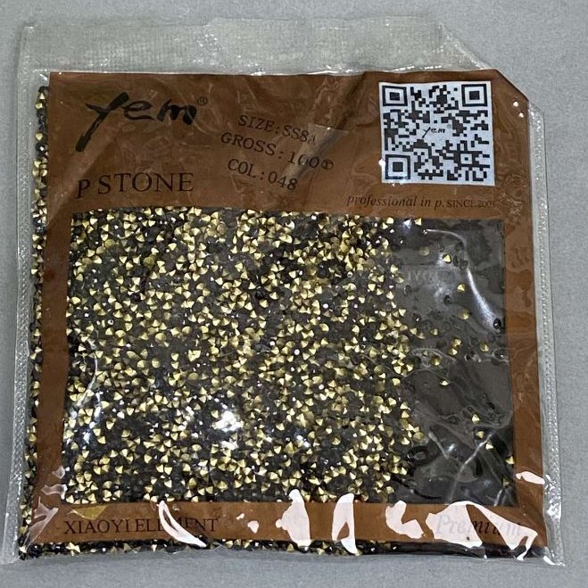 Black Rhinestones, 2 mm diameter ± pack /50g (±)