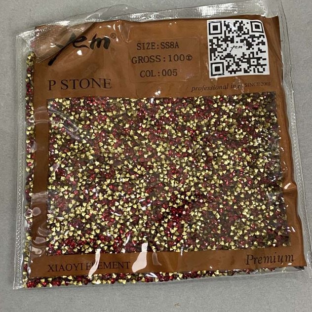Red rhinestones, 2 mm diameter +/- pack / 50 g (+ -)