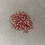 Rhinestones beads red colour, diameter 2.5(±)mm pack /4g(±)