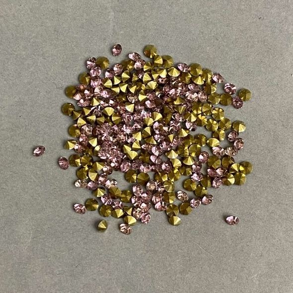 Purple Crystal Rhinestones, diameter 2.5(±)mm, pack /4g(±)