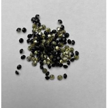 Black rhinestones, stones, colour black, diameter 3 (+ -) mm pack / 4 g. (+ -)