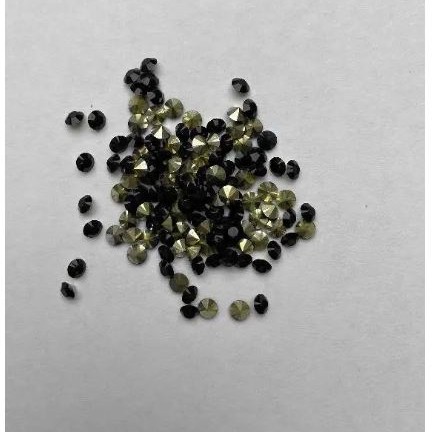 Black rhinestones, stones, colour black, diameter 3 (+ -) mm pack / 4 g. (+ -)
