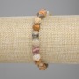Jasper Bead Multisided Bracelet 8x7mm, 18cm stretch length