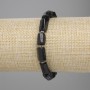 Bracelet Tourmaline Cut 11-12×7-7,5mm+- seed beads 3mm+-, length 18cm+- stretch