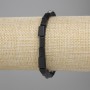 Shungite Bracelet, faceted 7-8×5-6 mm, plus elastic length 18 cm