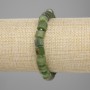 Jadeite Beaded Rondelle Bracelet 8x5mm+ 3mm+ Beads, 18cm+ Stretch