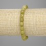 Bracelet Chrysoprase Olivine Faceted Bead, diameter 7.5mm ±, length 18cm ± stretch