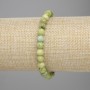 Bracelet Jadeite Faceted Bead, 6mm diameter, 18cm length, stretch