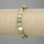 Bracelet Jadeite Faceted Bead, 8mm diameter, length 18cm, stretch